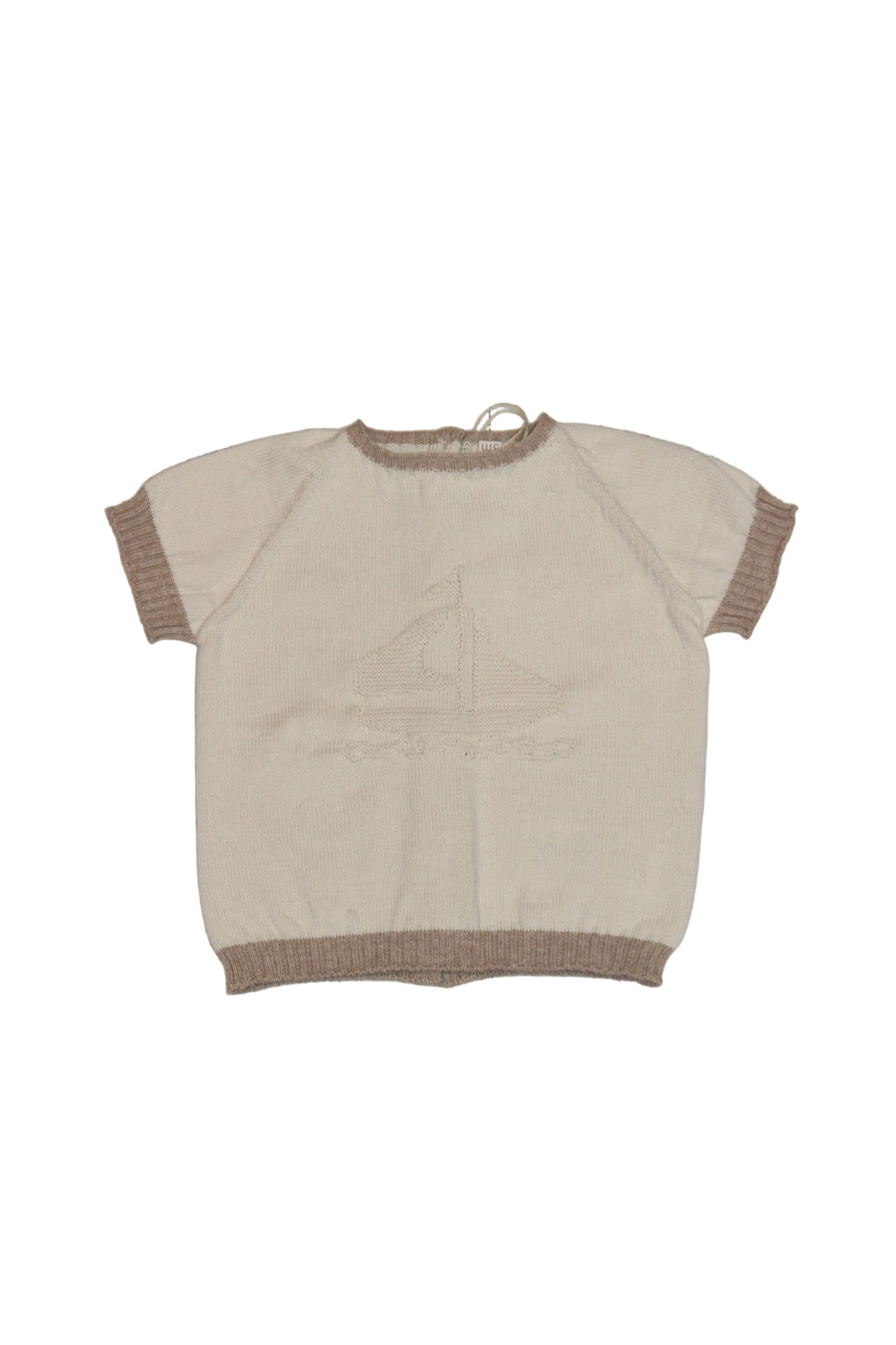 Baby Unisex Sweater|Embroidered Knit Top- Toasted Sailboat | Li and Me