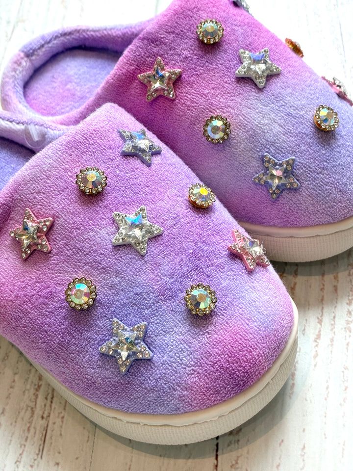 Shoes | Purple Ombre Star Charm Slippers | Bari Lynn Accessories