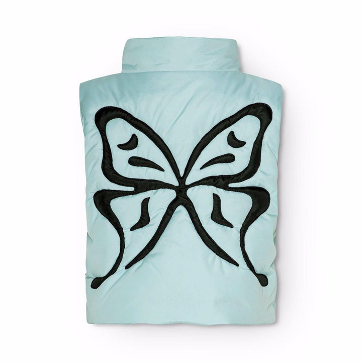 Hester Vest in Ice Blue with Butterfly Detail in Back