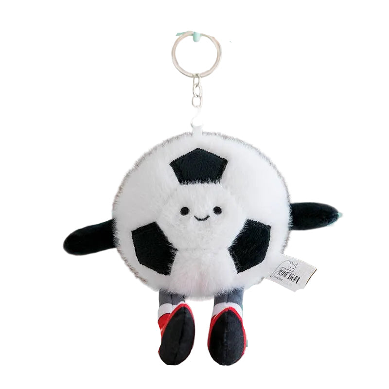 soccer plush keychain
