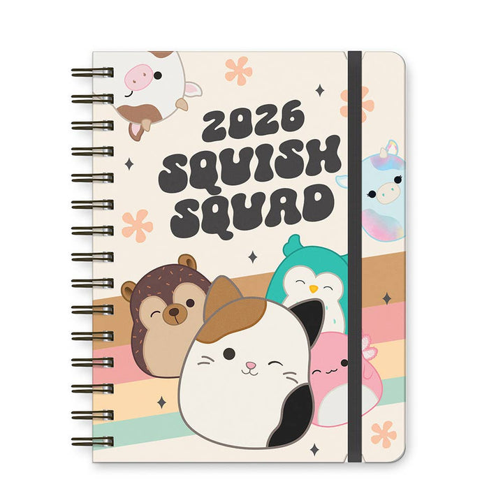 2026 Squish Squad planner with cartoon characters on a white background