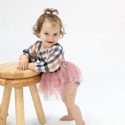 Baby Girl Dresses | Harvest Plaid Tutu Bubble | Angel Dear