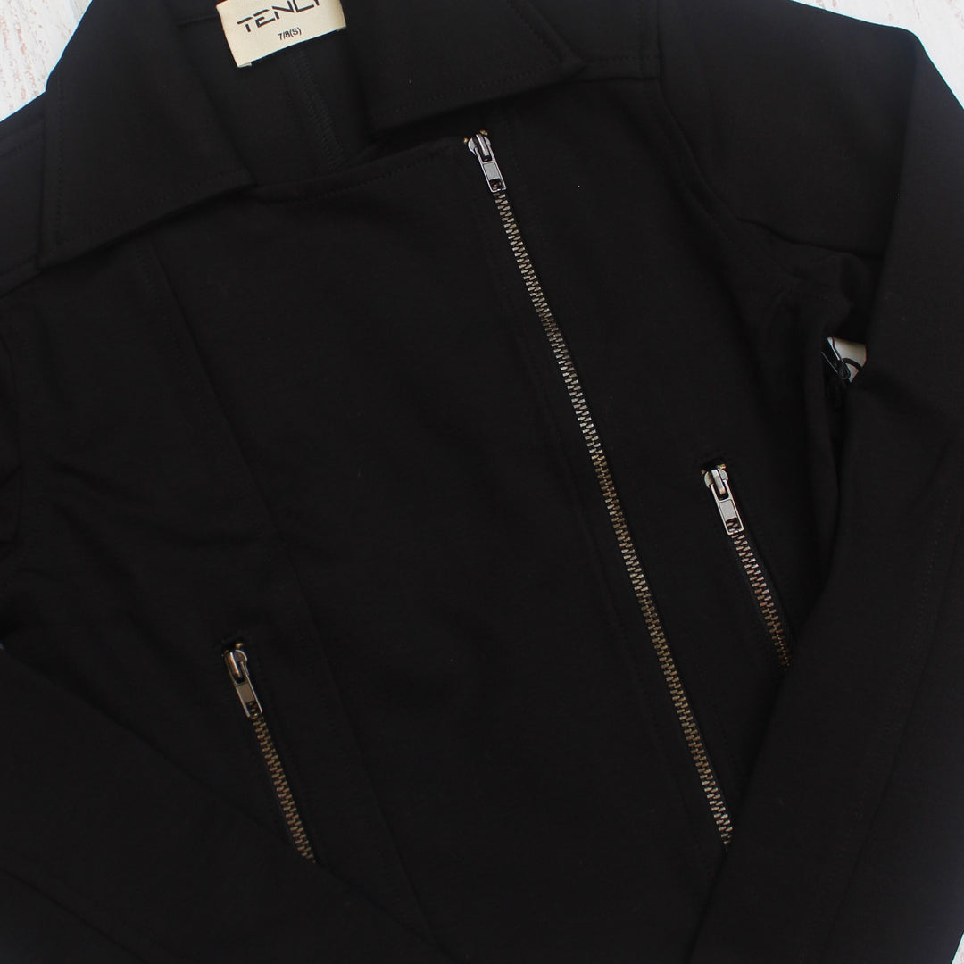 Tween Sweater | Ponti Zipper Moto Jacket | Tenly