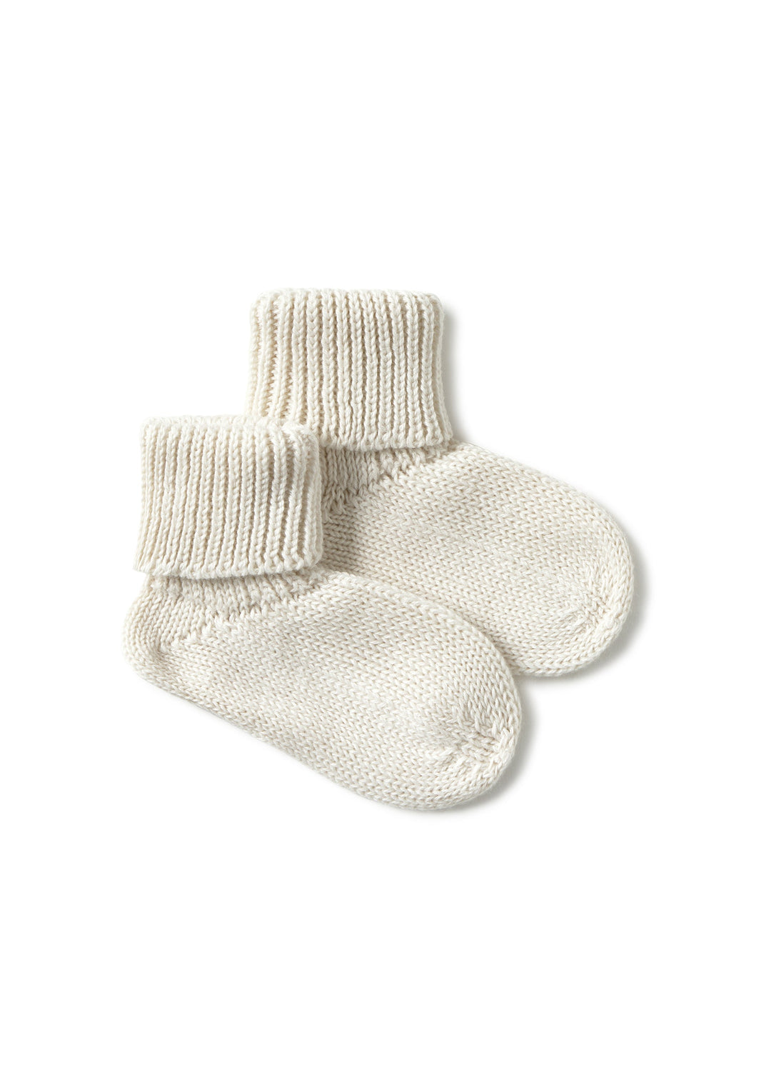 Baby Unisex Socks | Knit Socks - Cream | Li and Me