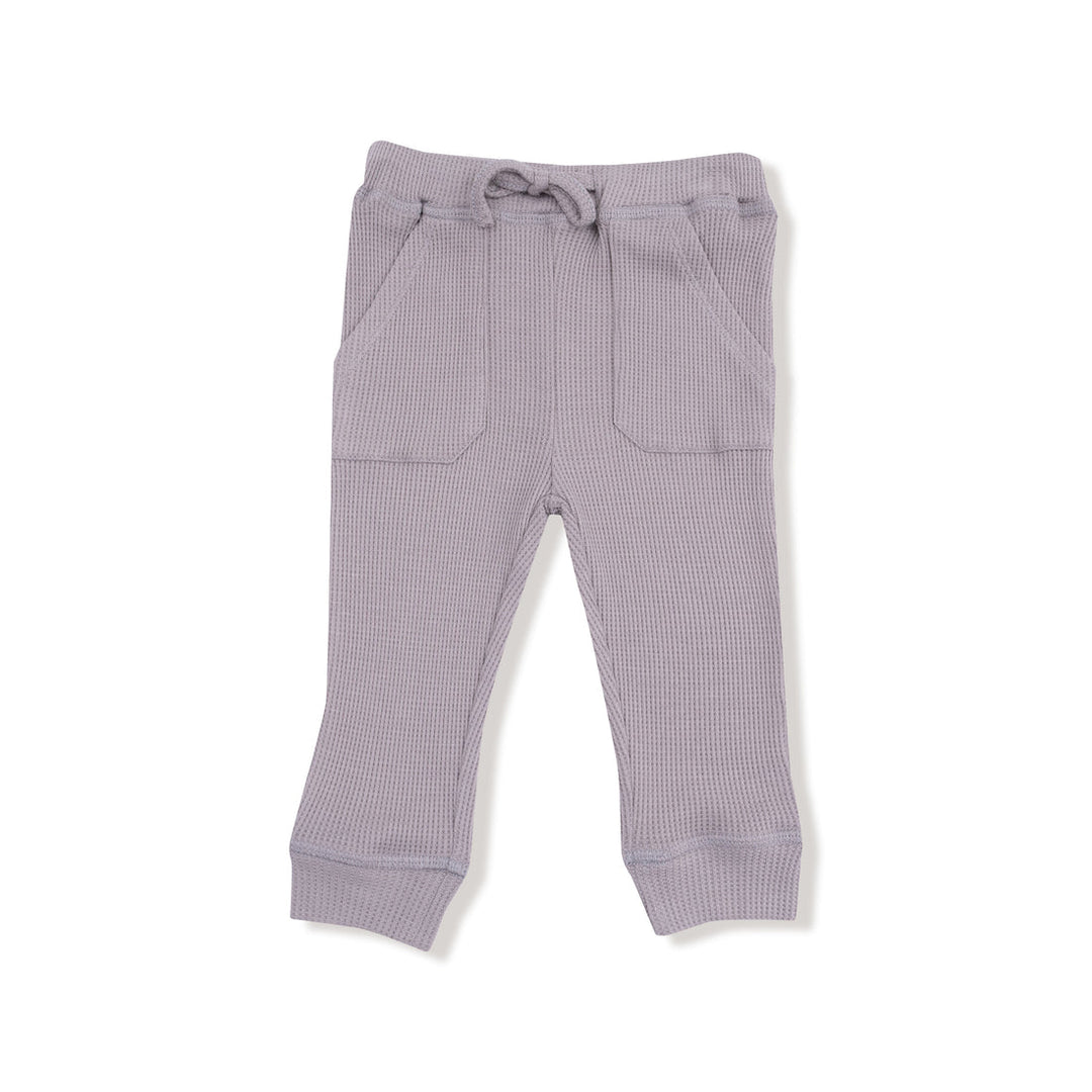 Baby Boy Sets | 2PCS: Waffle Top with Waffle Joggers - Cozy Pups| Angel Dear