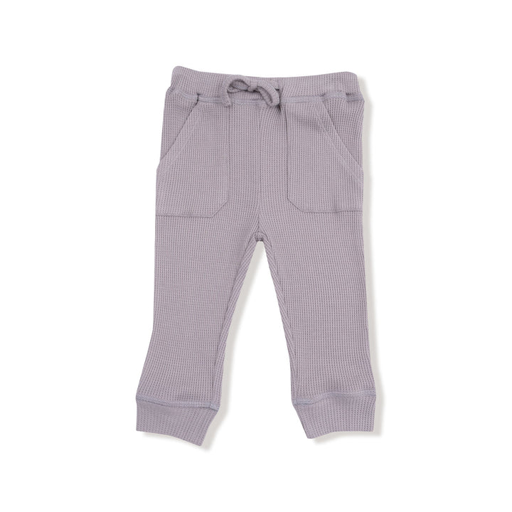 Baby Boy Sets | 2PCS: Waffle Top with Waffle Joggers - Cozy Pups| Angel Dear