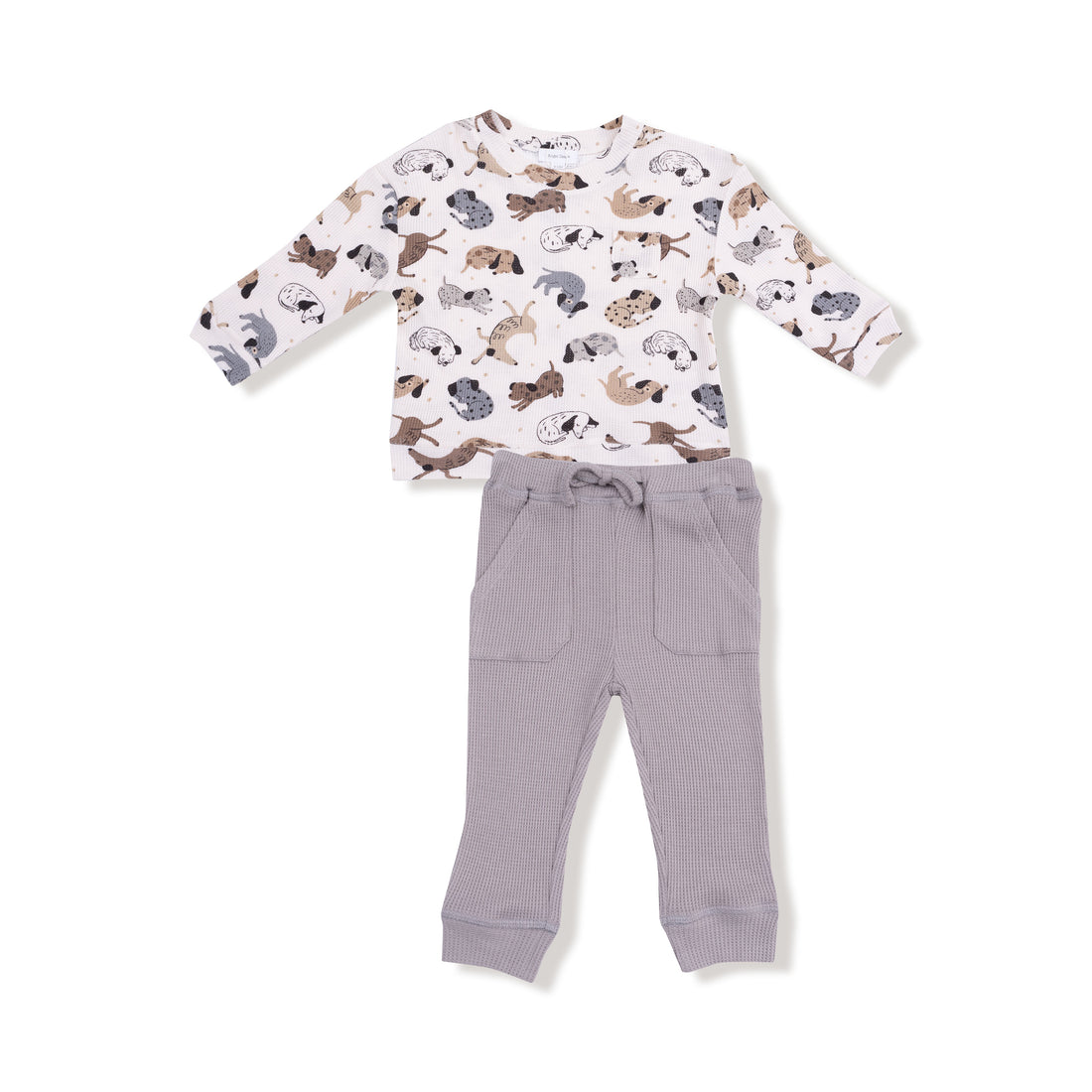 Baby Boy Sets | 2PCS: Waffle Top with Waffle Joggers - Cozy