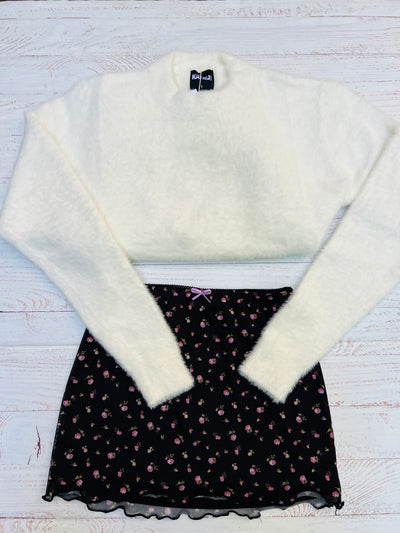 Tween Sweaters | Mara Oversized Crew Sweater in Cream | Katie J NYC