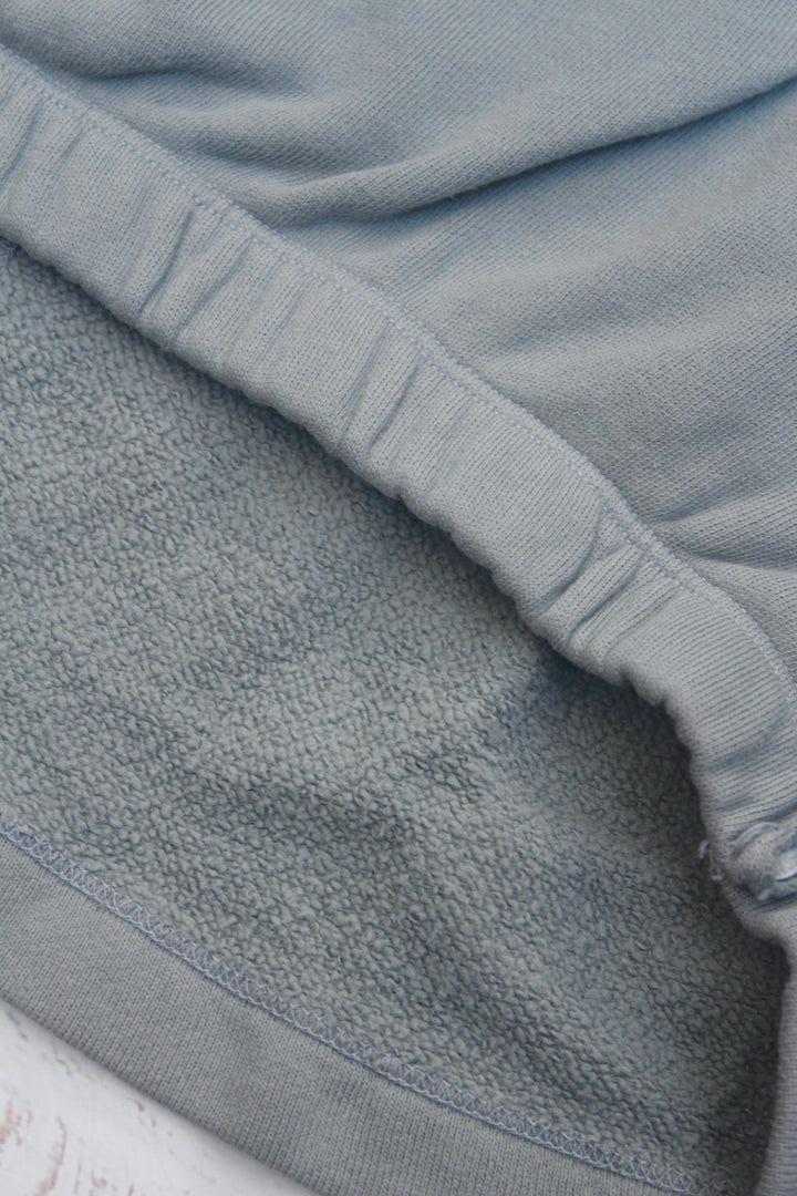 Tween Tops | Raw Edge Cotton Tunic with Side Shirring - Blue Moon | Tenly