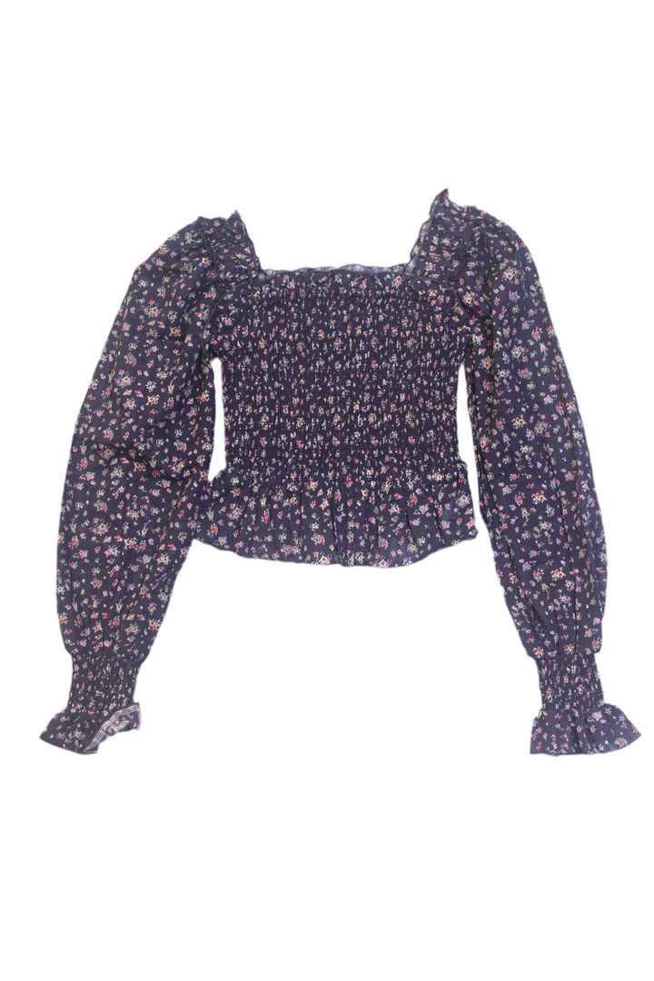 Tween Tops | Mikaela Top - Midnight Ditsy | Katie J NYC