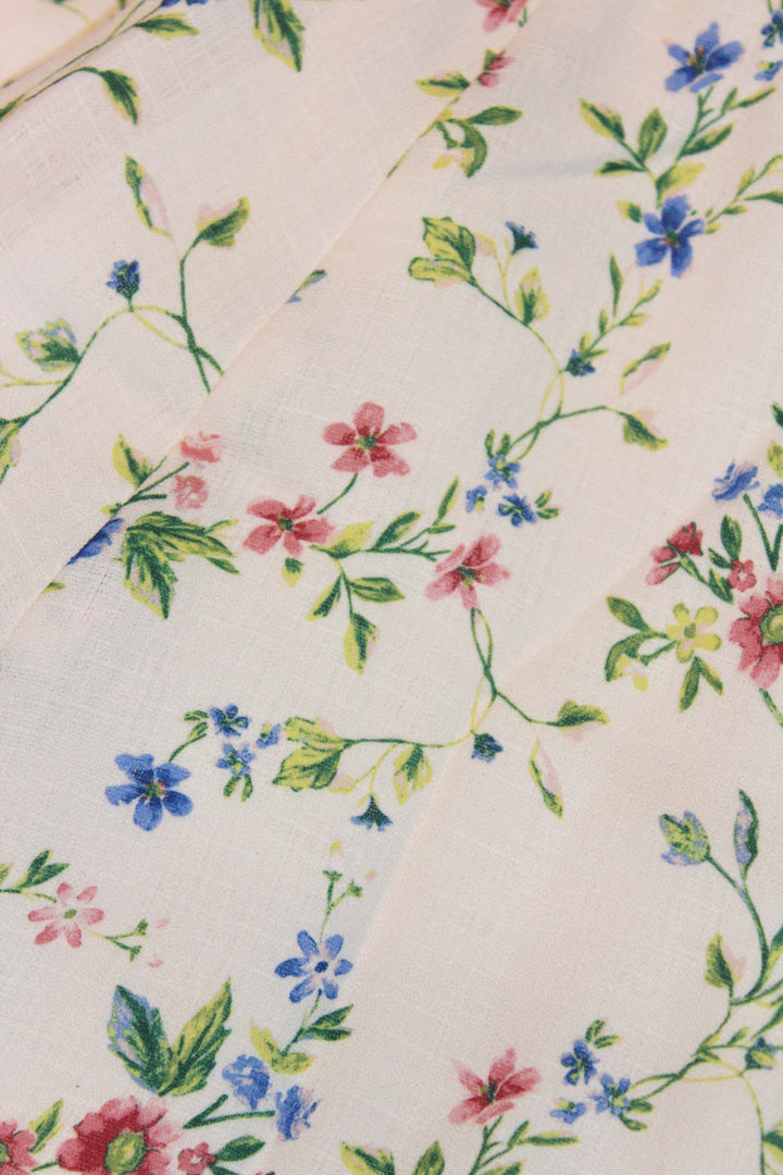 Floral pattern on a fabric background