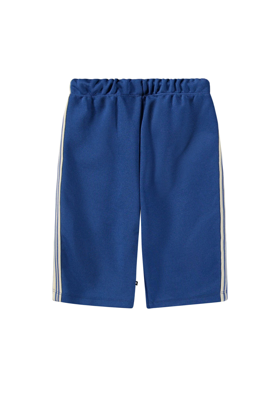 Blue pants with white stripes on a white background