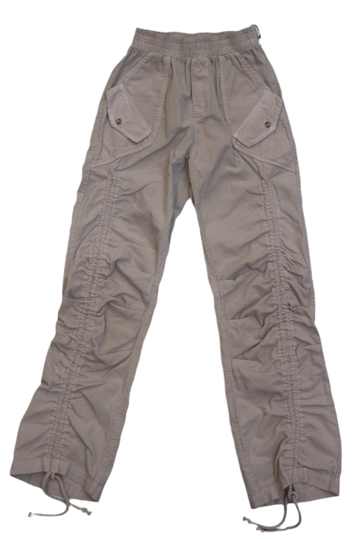 Khaki pants on a white background