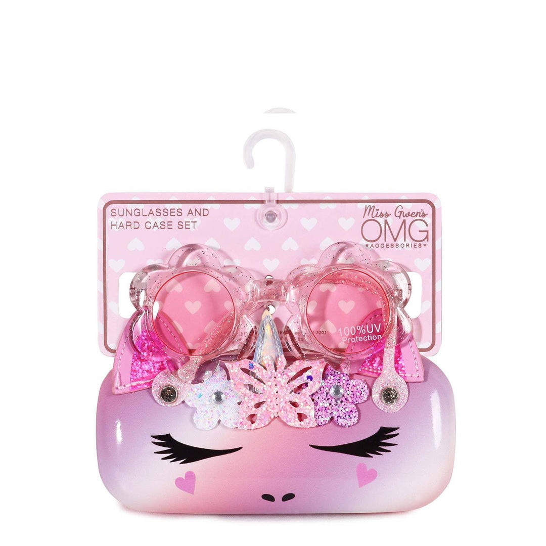 another picture of the sunglass case with and sunglasses. 