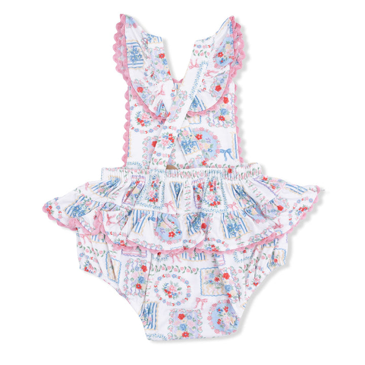 Children's bubble with floral pattern on a white background