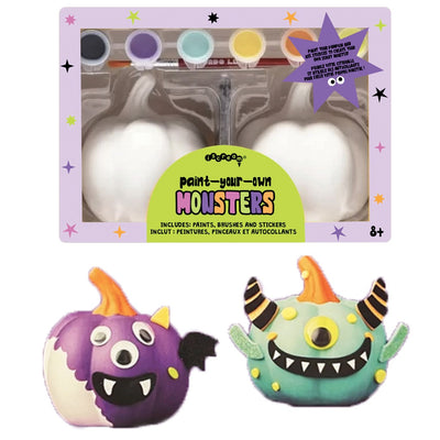 paint your own monsters kit. 2 pumpkins, paint and brush. 