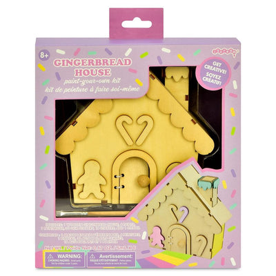 wooden gingerbread house painting kit