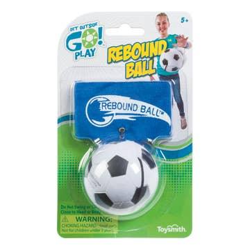 soccer ball attached to a wristband 