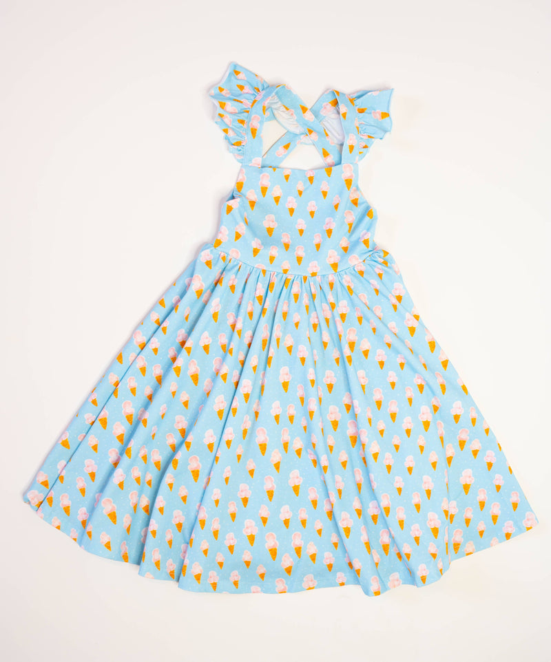 Rosita Dress in Ice Cream Dreams| Pocket Twirl Dress: 18/24m