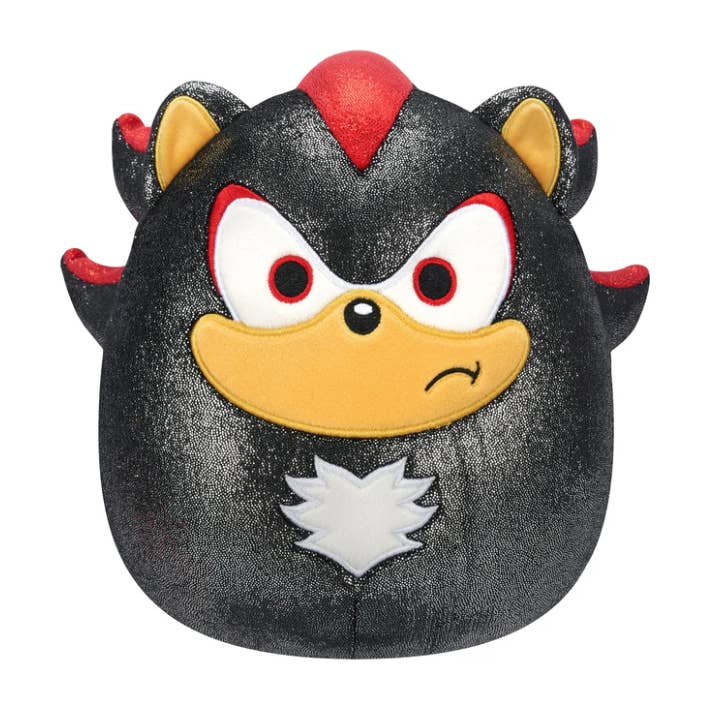 Plush toy with a character design of Shadow from Sonic the Hedgehog