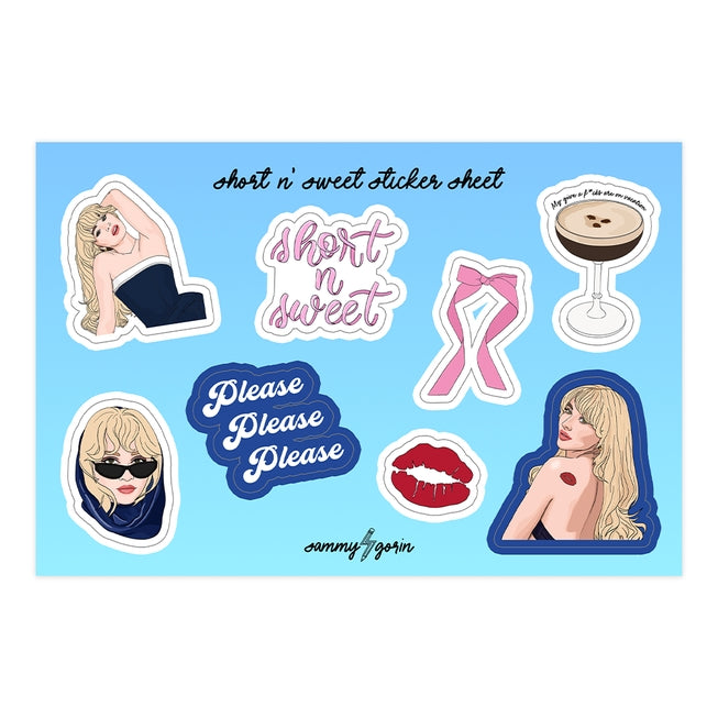 sabrina carpenter sticker sheet