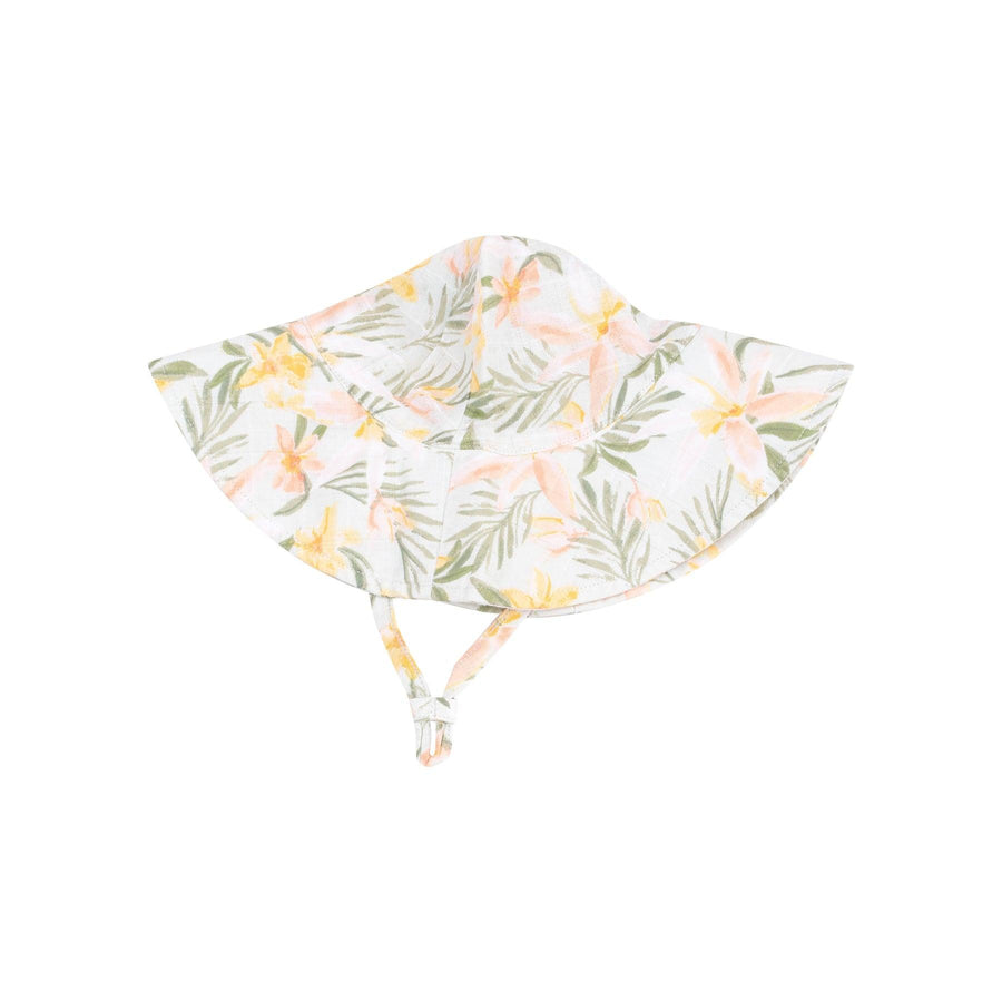 baby sunhat with an island floral print 