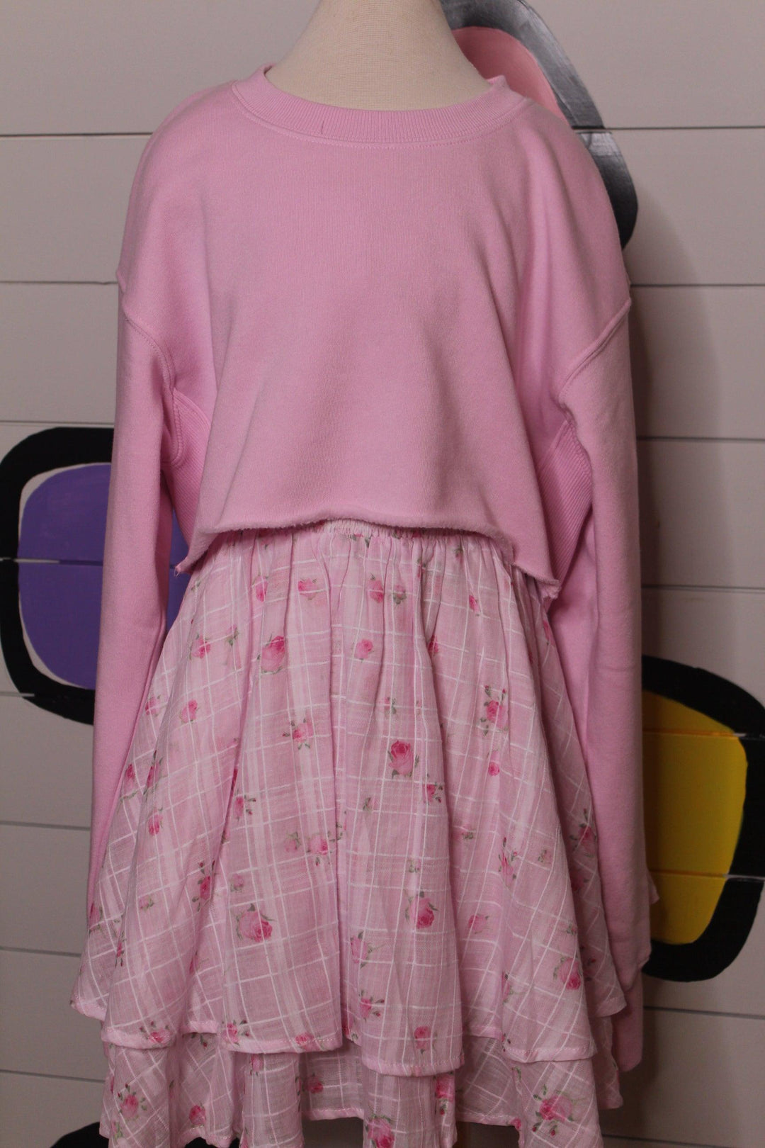 Tween Sweater | Super Crop Sweatshirt- Baby Pink | Katie J NYC