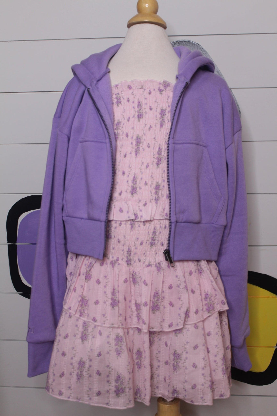 Tween Dresses | Emerson - Violet Stripe Floral | Katie J NYC