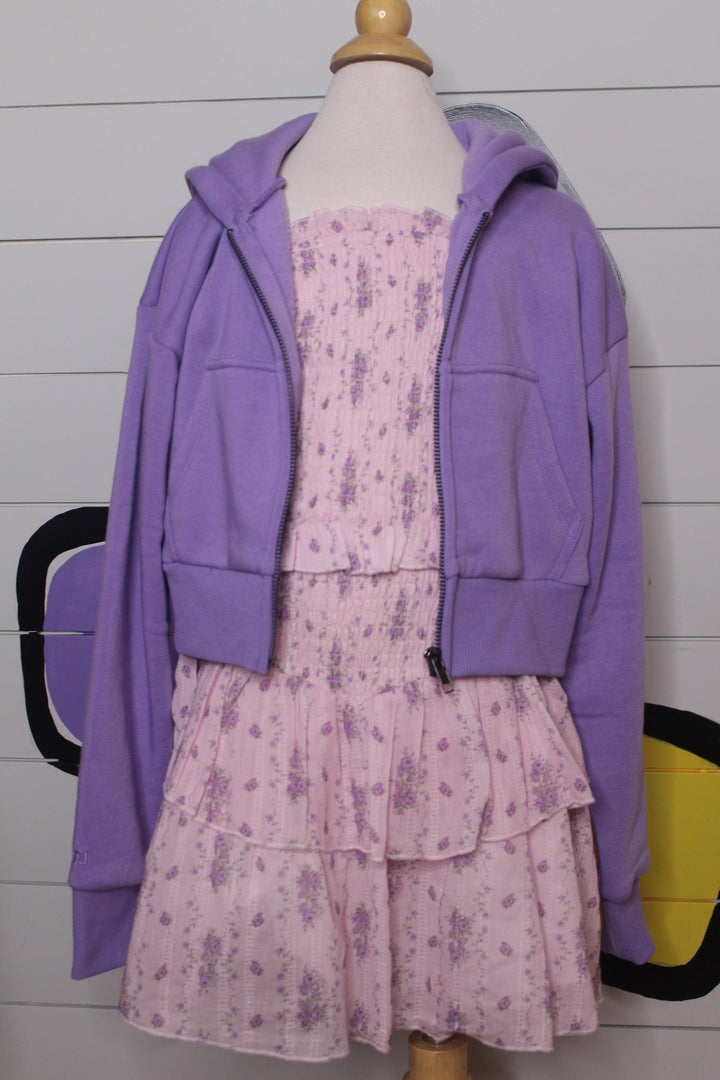 Tween Dresses | Emerson - Violet Stripe Floral | Katie J NYC