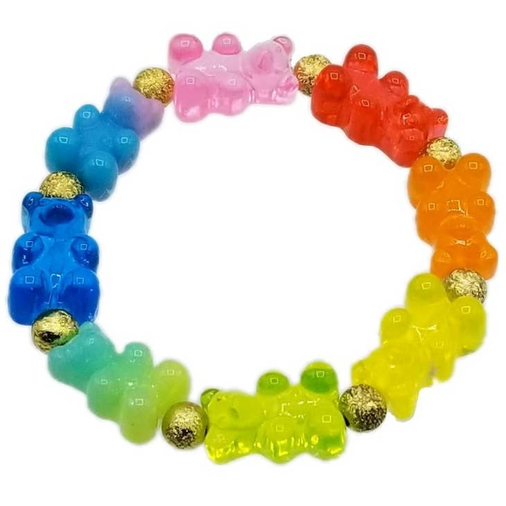 Bracelet | Gummy Bear - Rainbow | Bottleblond Jewels