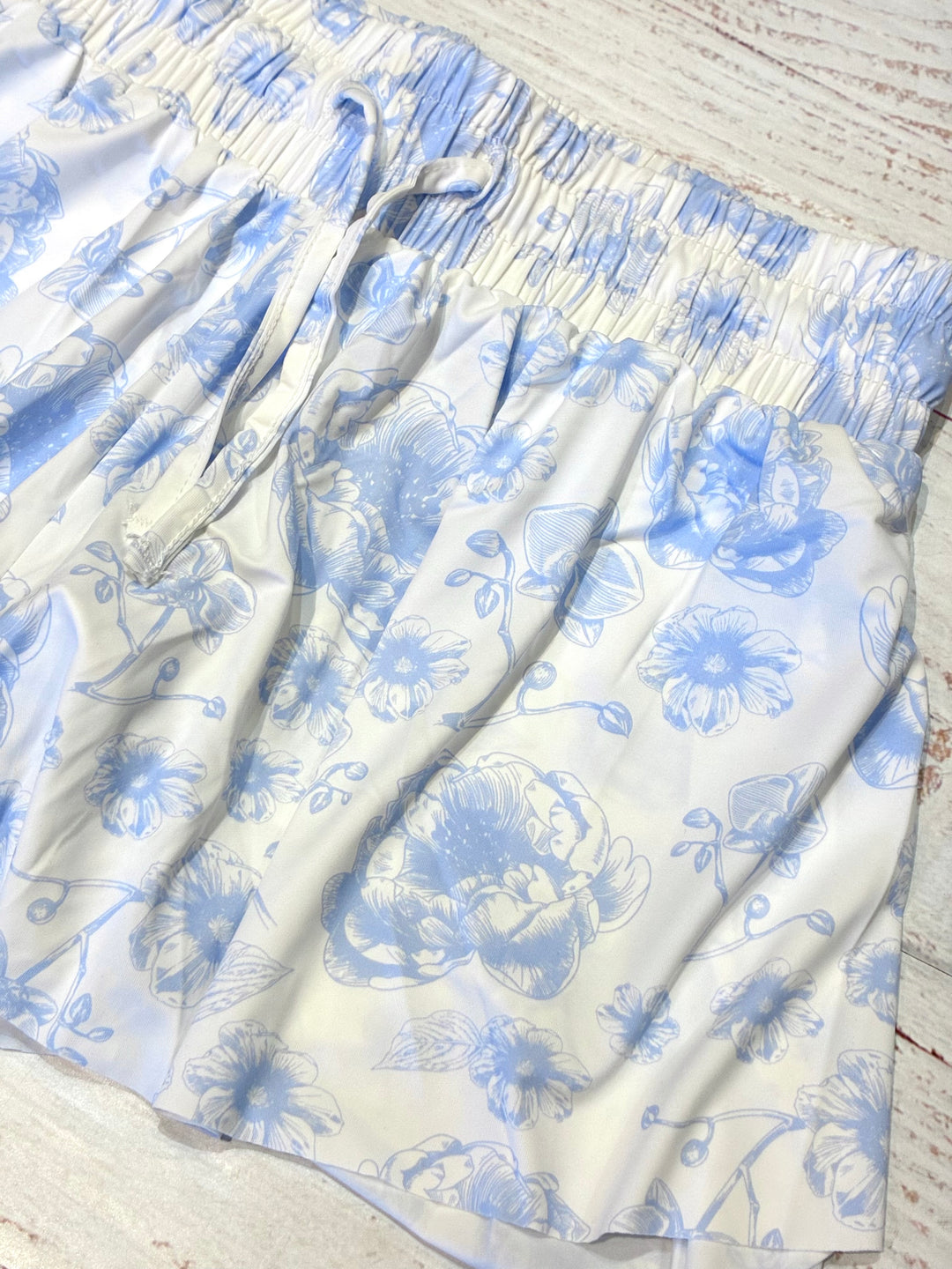 Tween Bottoms  | Beautiful Blue Toile Buttefly Shorts | Iscream