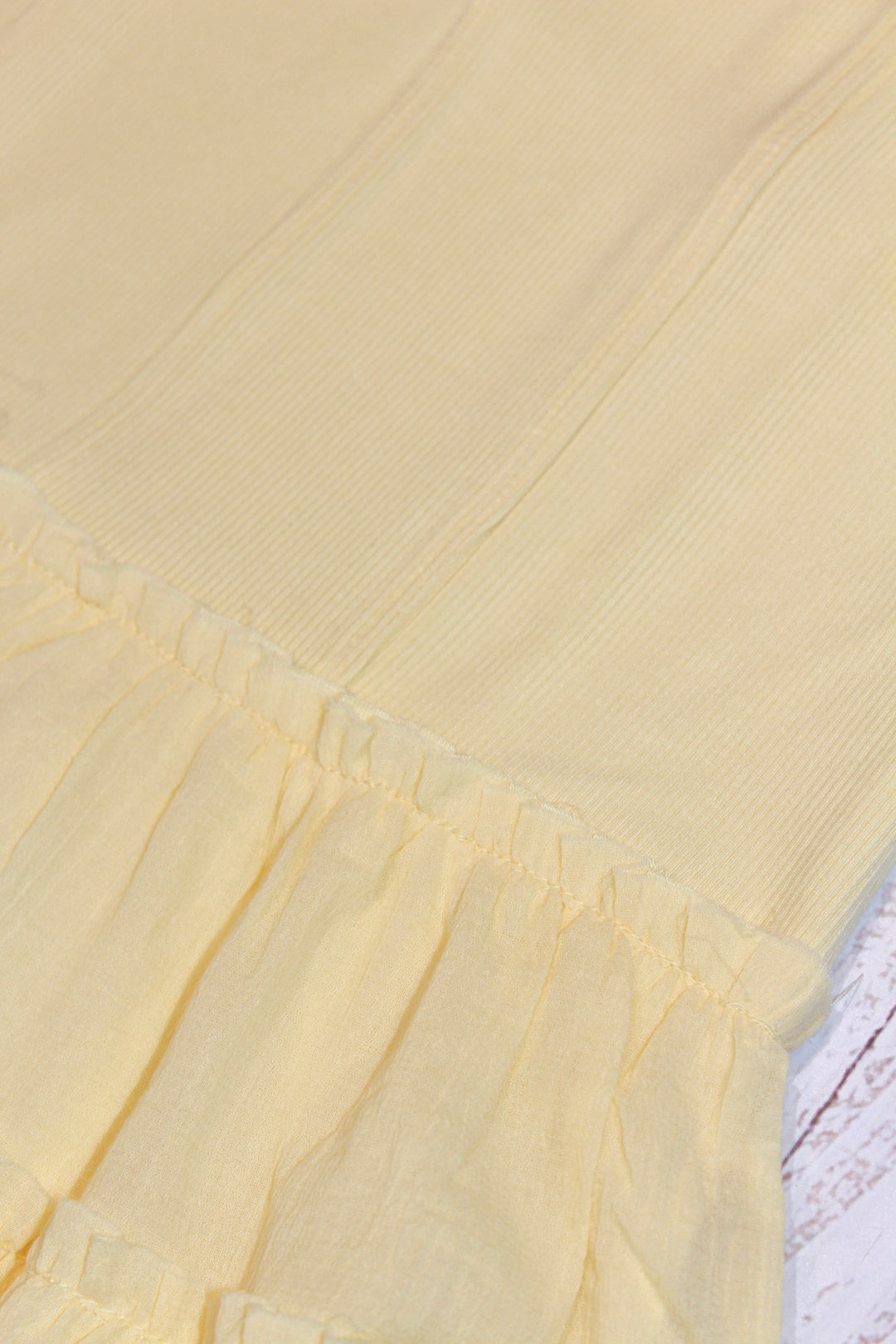 Tween Dresses | Mixed Media Dropped Waist Dress- Lemon Drop | Tenly