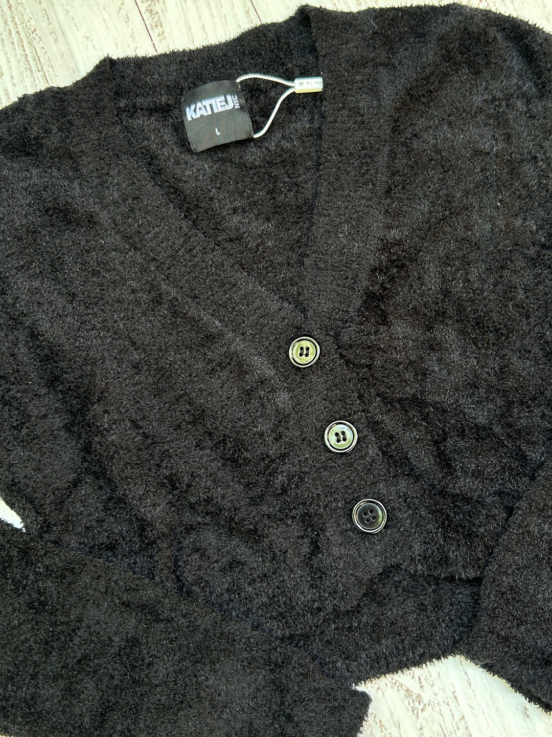 Tween Sweater | Mara Cardigan - Black Chenille | Katie J NYC
