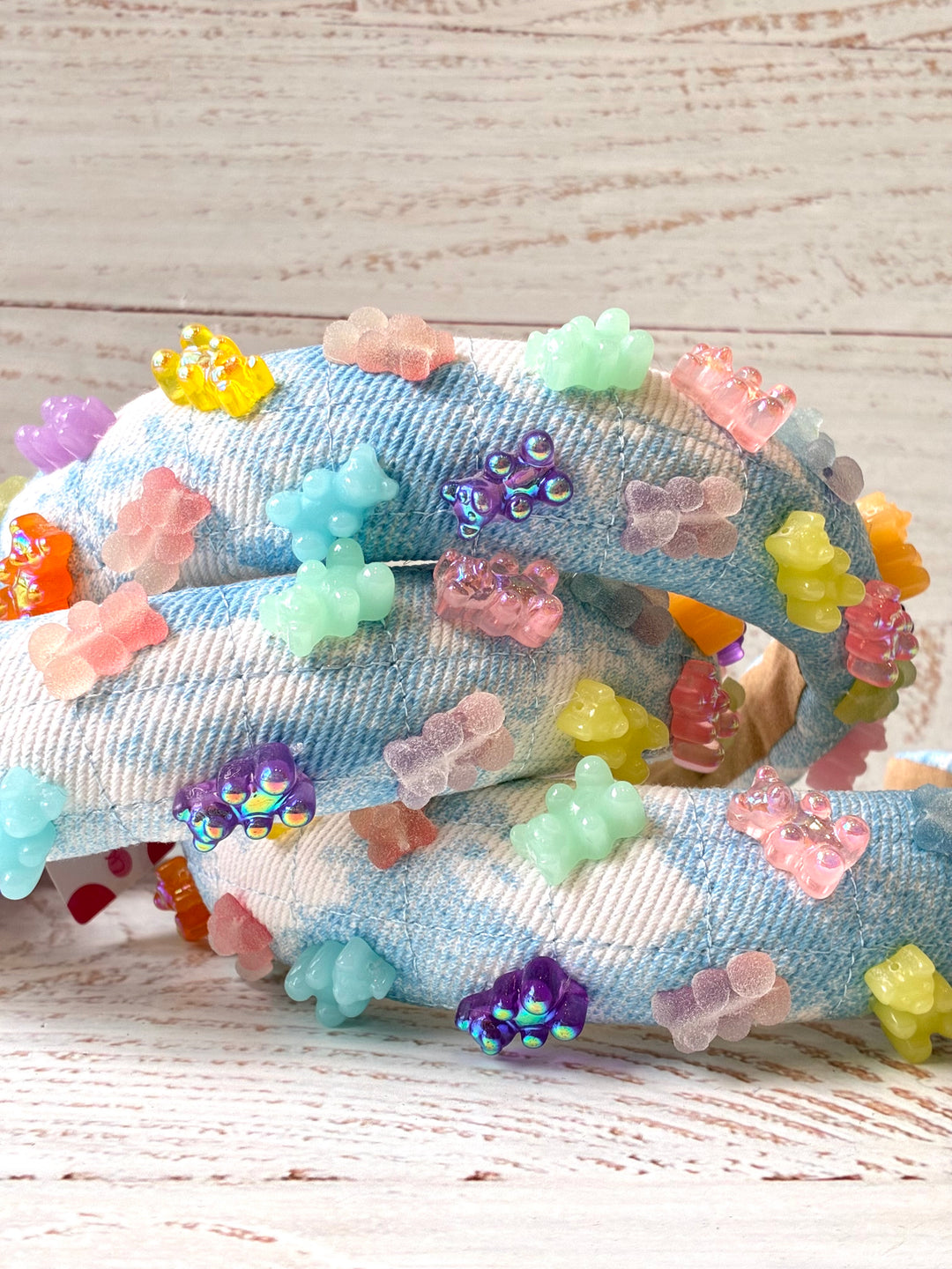 Headband | Denim Headband with Gummy Bear Charms | Bari Lynn Accessories
