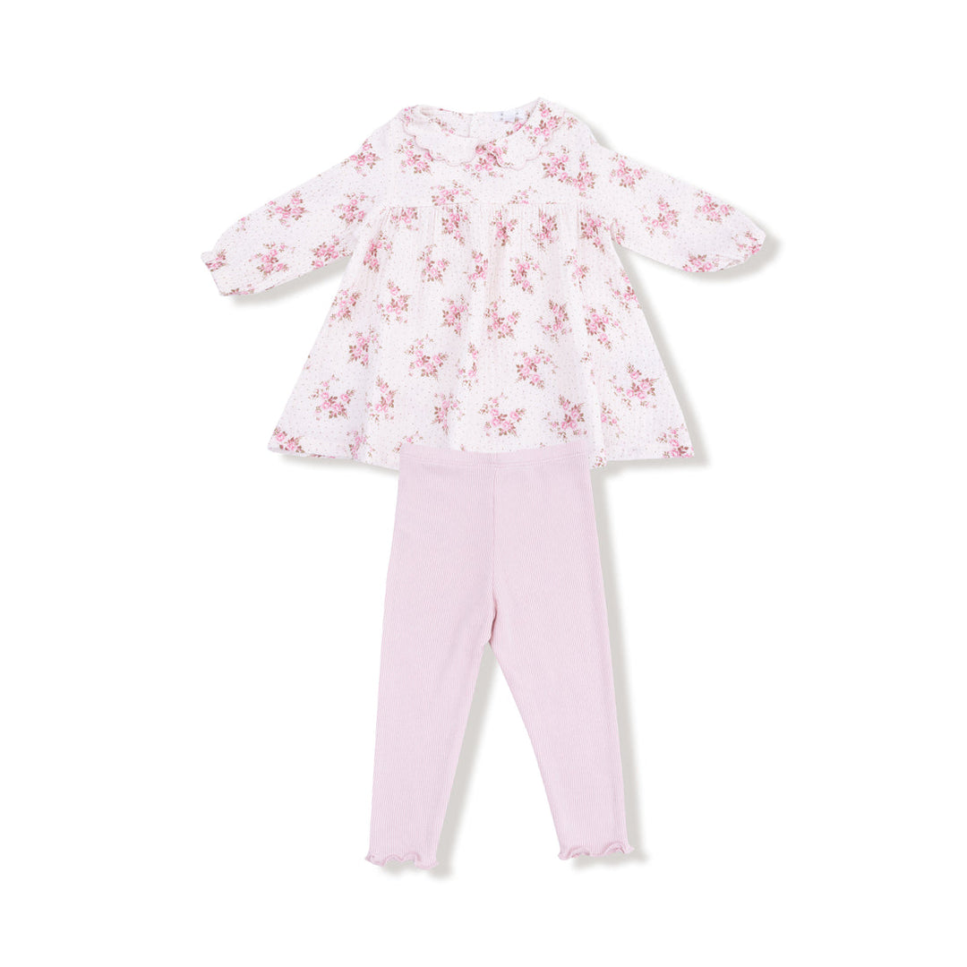 Girls Sets | Belle Rosette Dot and Legging Set | Angel Dear