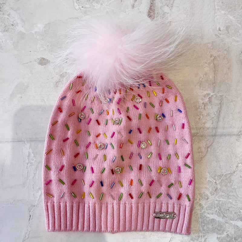 Hats | Sprinkles Hat - Pink | Bari Lynn Accessories