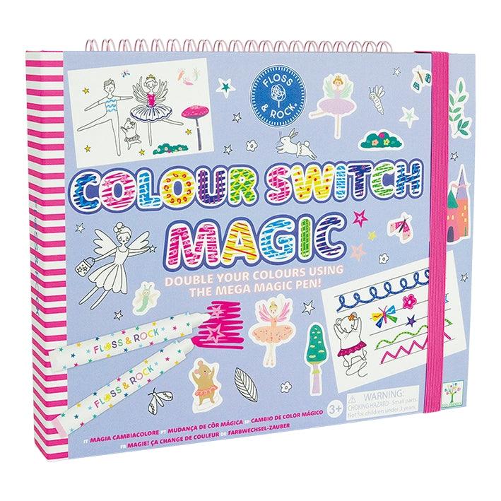 arts and crafts booklet with color switch magic markers and stickers. this is in a ballerina/dance theme. 