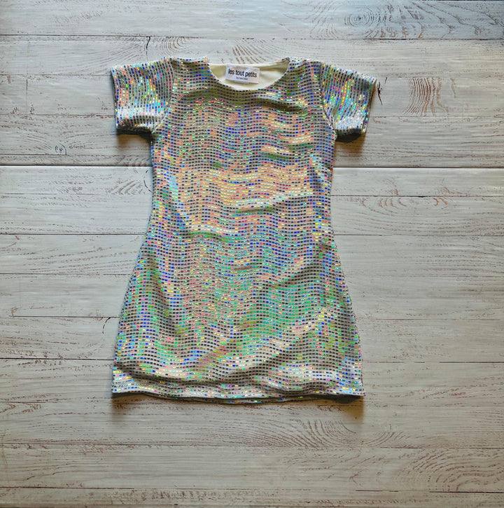 Tween Dresses | Mirror Ball Sparkle Short Sleeve Dress | Les Tout Petits