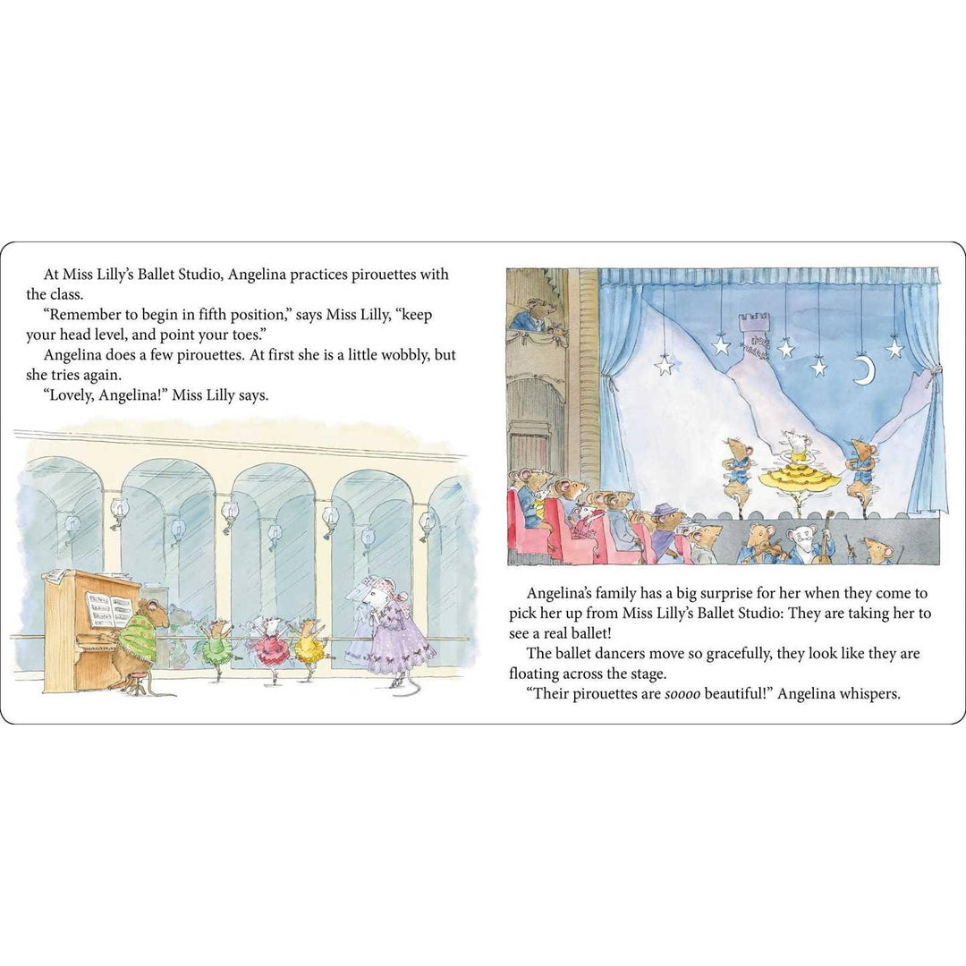 sample pages from inside the book about ballet and dancing. 