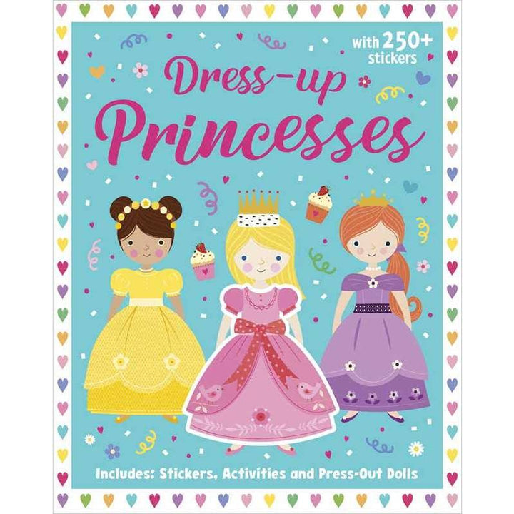 dres sup princesses activity book, combination of sticker activity and paper dolls. 