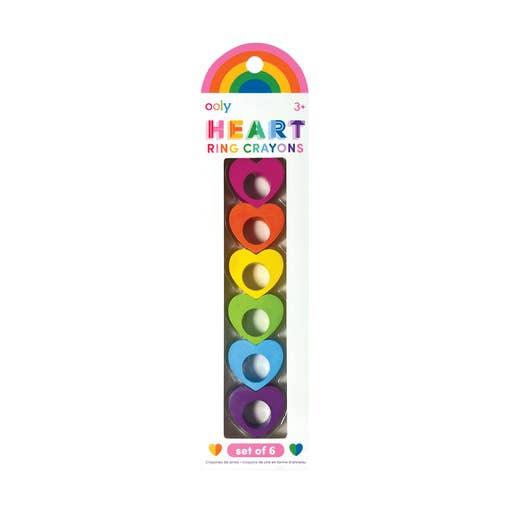 heart shaped crayons you can also wear as a ring. they come in multiple colors and as a set of 6 