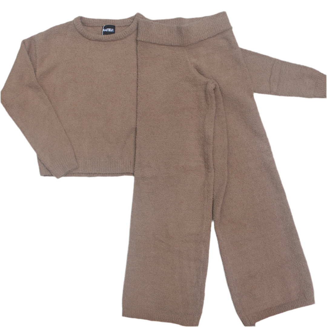 Tween Sets | 2 PCS: Parker Crewneck Sweater and Pants- Mushroom | Katie J NYC
