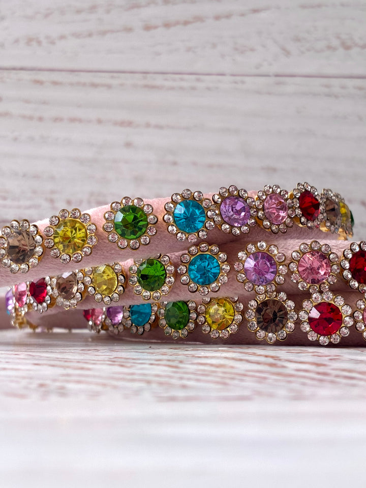 Headband | Thin Velvet Headband with Multicolor Charms | Bari Lynn Acccessories