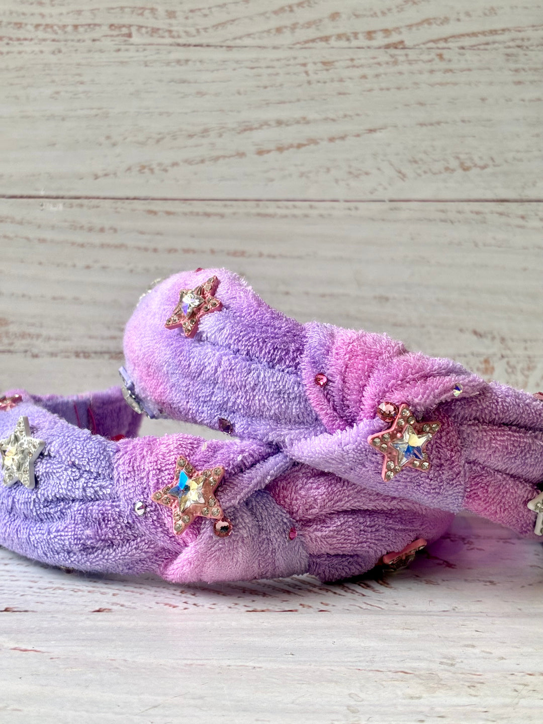 Headband | Purple Ombre Top Knot Headband with Star Charms | Bari Lynn Accessories