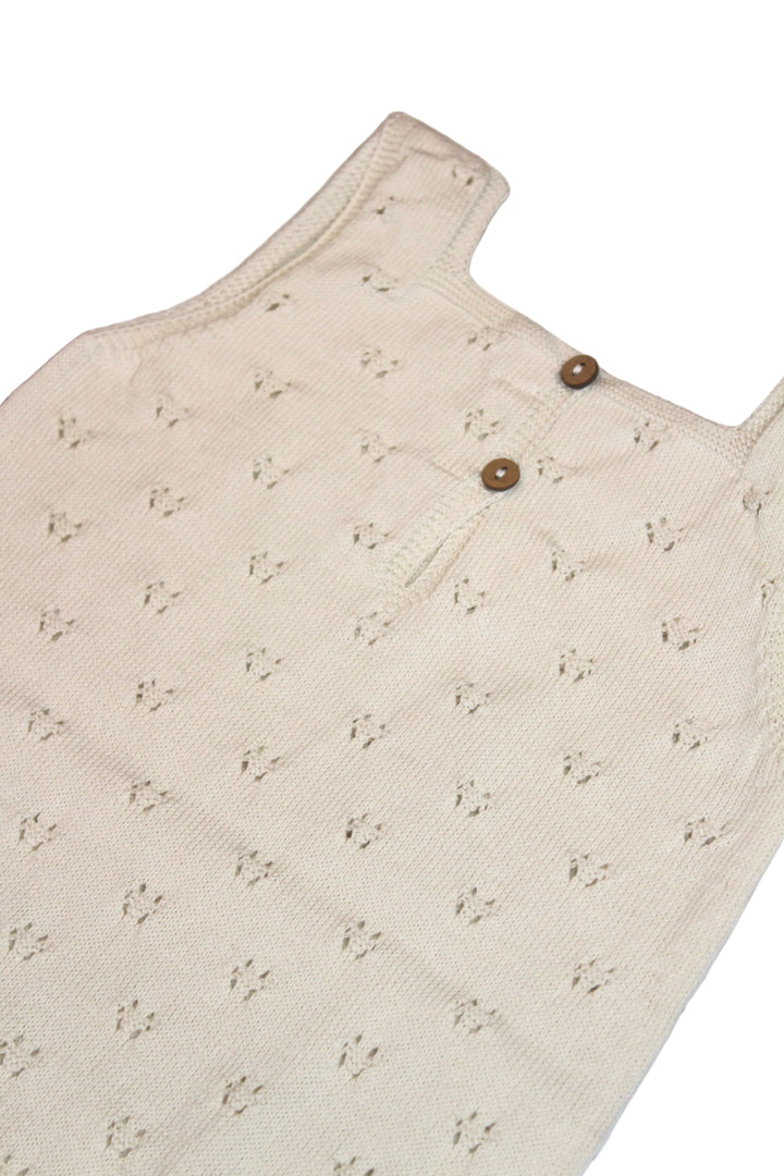 Baby Unisex Jumpsuits and Rompers | Knit Bubble- Cream | Li and Me