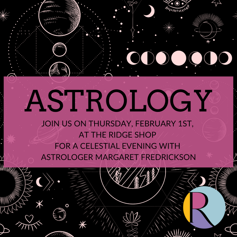 Event | Stellar Soirée: Celestial Conversations with Astrologer Margaret Fredrickson | The Ridge Events For Adults