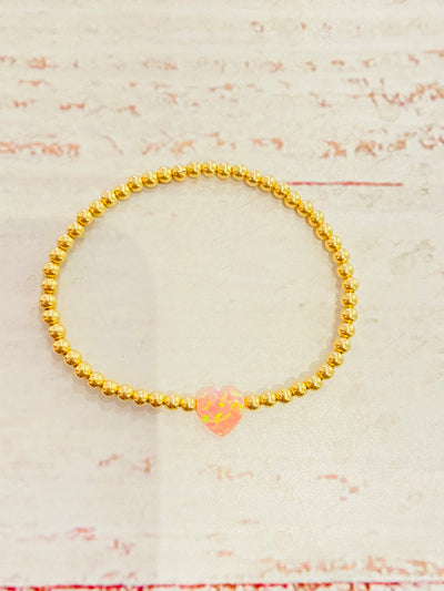 Tween Accessories | Baby Pink Heart Bracelet| Bara Boheme Jewelry