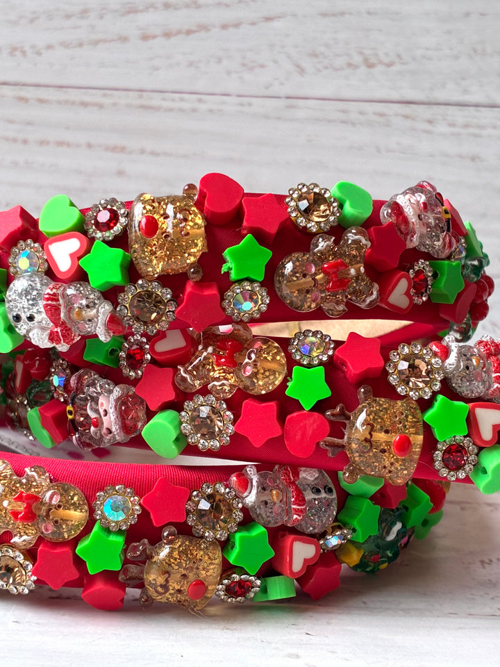 Headband | Red Christmas Charmed Headband | Bari Lynn Accessories