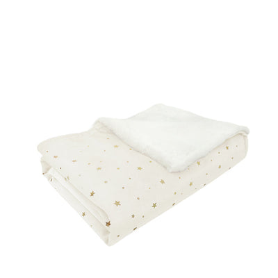 Baby Blankets| Celestial Star Faux Fur- Ivory | Mon Ami Designs