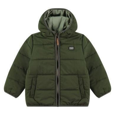 Reversible side of Babyface Winter Jacket- all green puffer